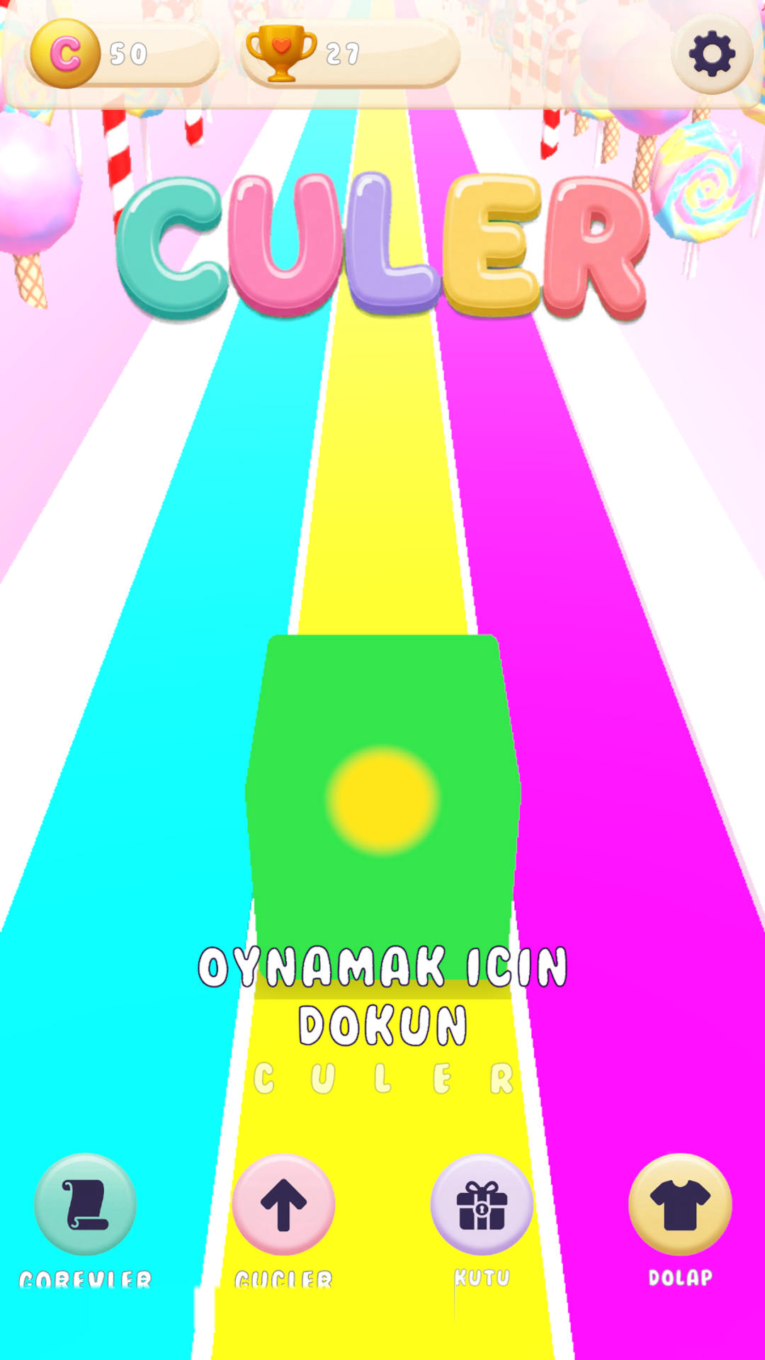 Culer main menu screenshot
